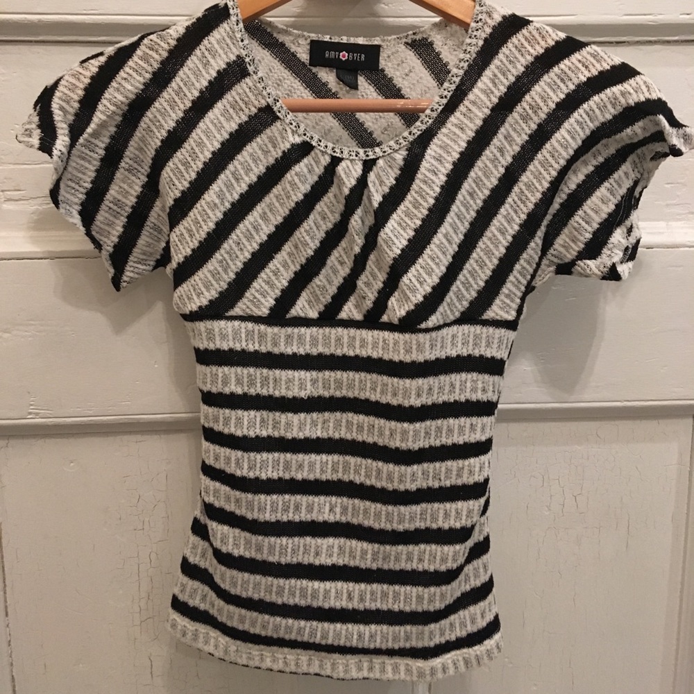 Girls’ striped knit shirt